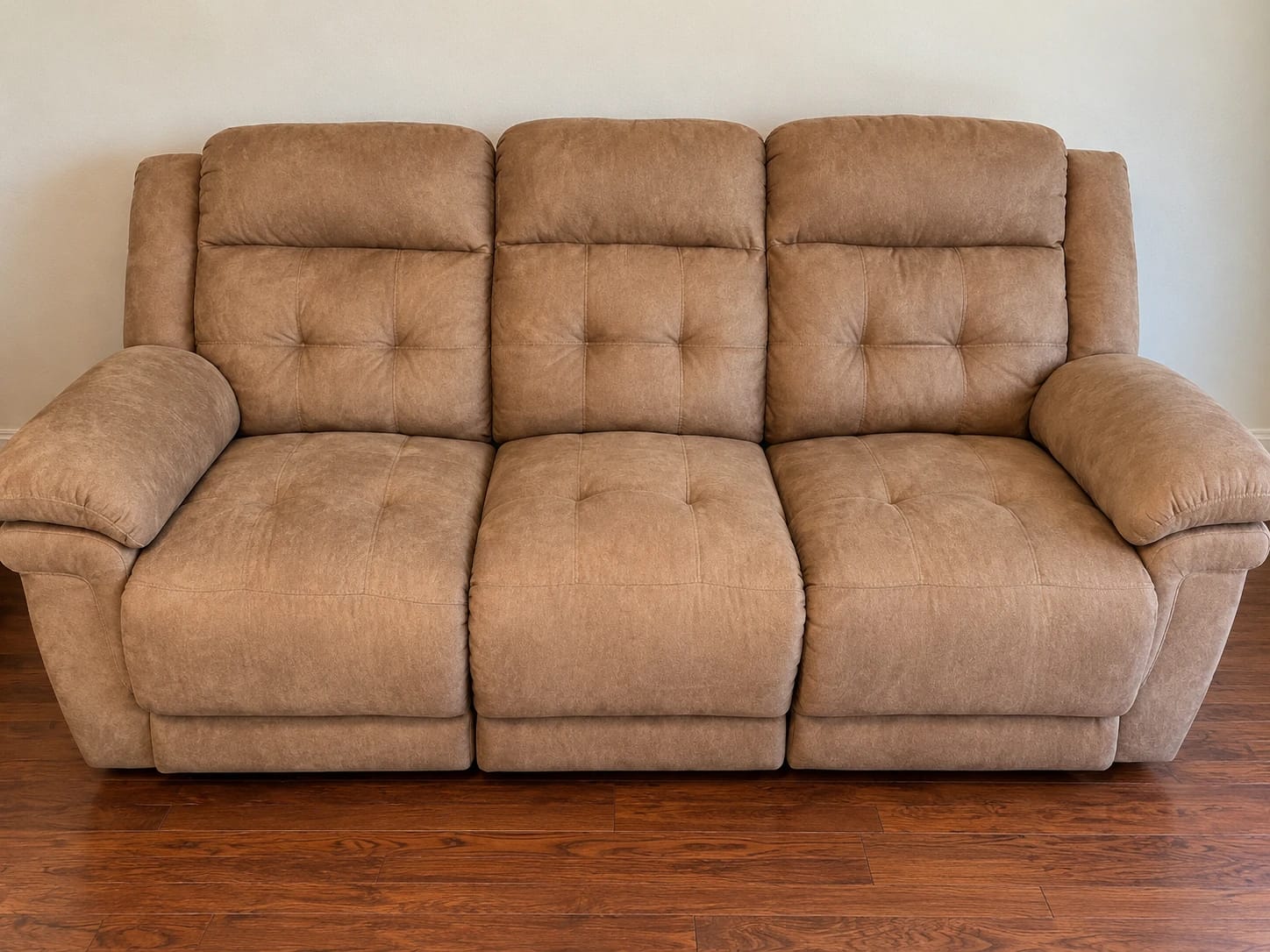 After — the same reclining sofa cleaned